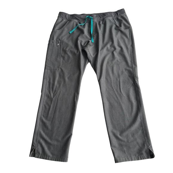 Figs Technical Collection Side Pockets Pull On Grey Scrub Pants women XXL 2XL - Picture 1 of 12